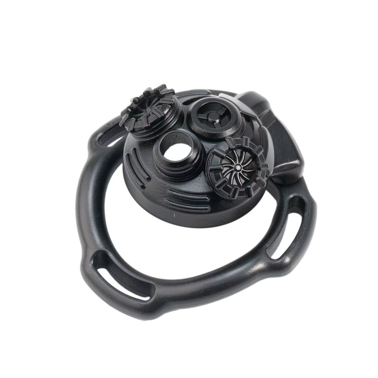 3D Gas Mask ABS Chastity Cage with Standard or Strap Rings