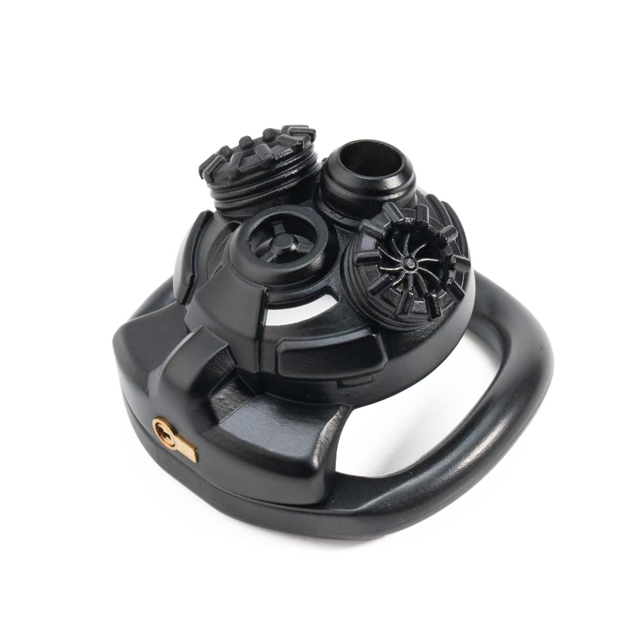 3D Gas Mask ABS Chastity Cage with Standard or Strap Rings