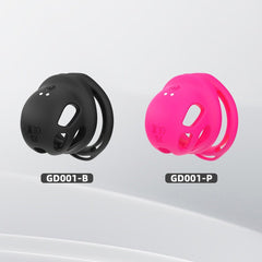 GD001 electric silicone chastity cages in black and pink