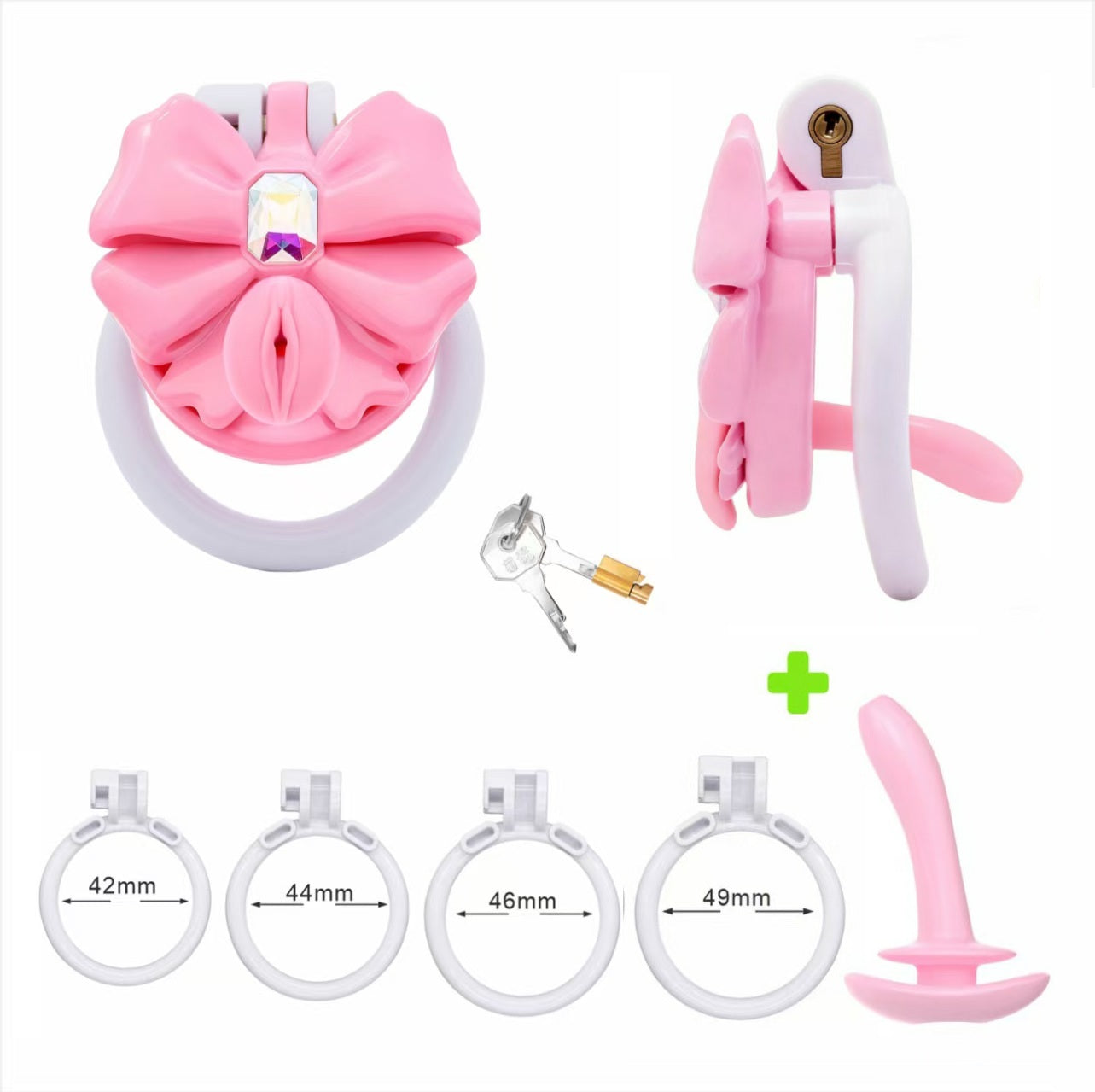 Gem Butterfly Chastity Cage