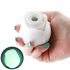 Glow In Dark Rose Vibrator Light Blue