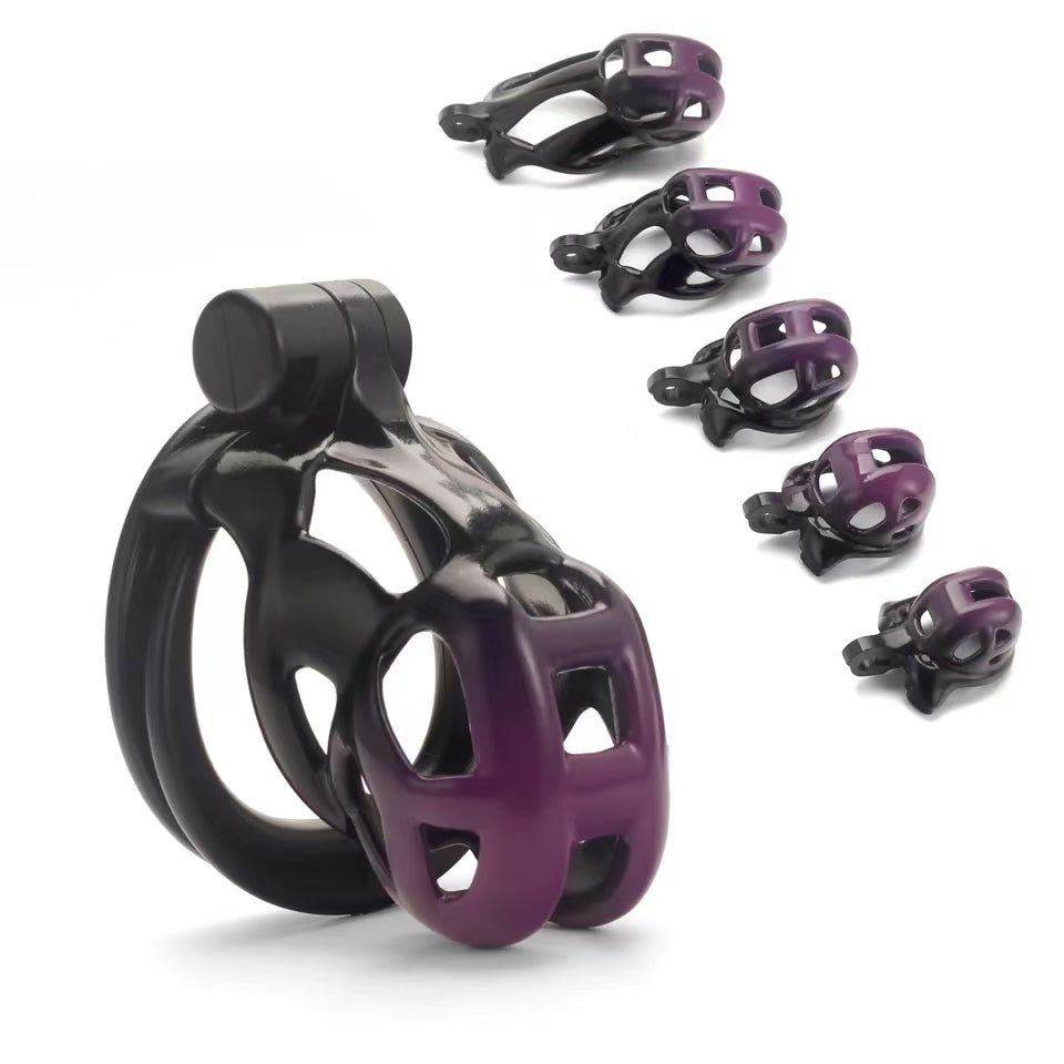 Gradient Black-Purple Cobra Chastity Cage