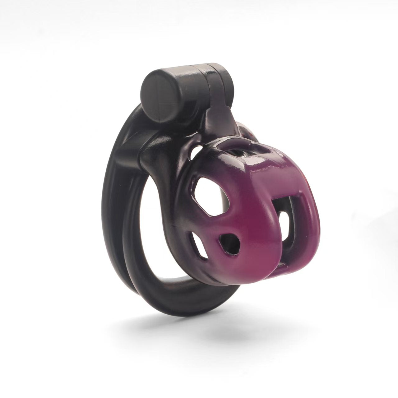 Gradient Black-Purple Cobra Chastity Cage