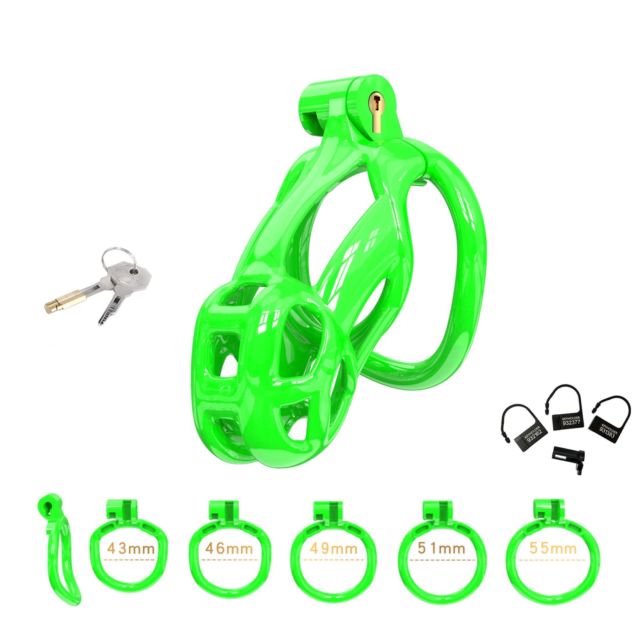 Small Green Cobra Male Chastity Cage Kits