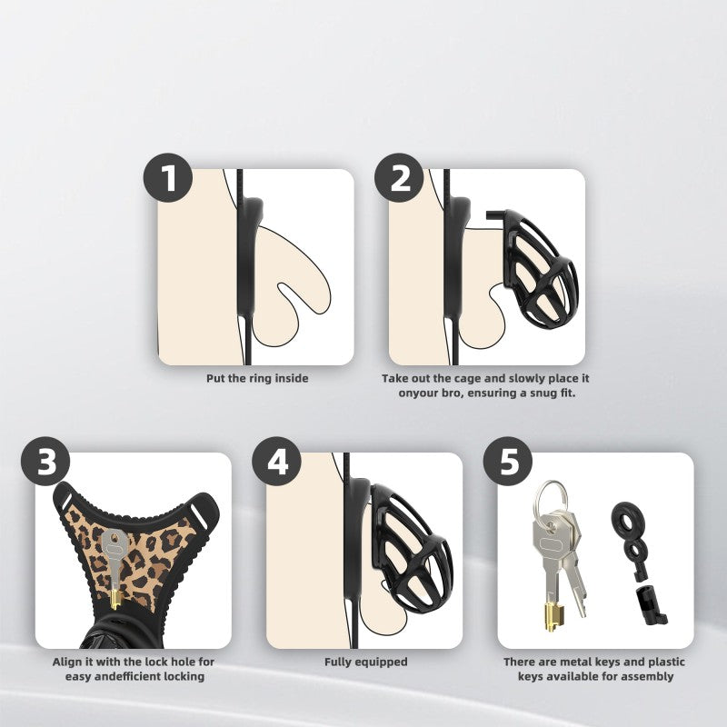 Assembly steps for the GSD D2 modular silicone chastity system