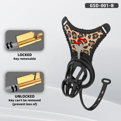 Plastic locking option on the GSD D2 silicone chastity cage
