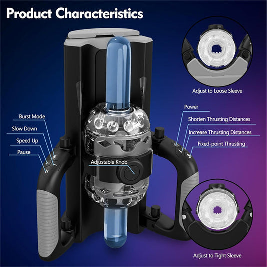 Rocket Launcher  PRO hands free Blowjob machine stroker