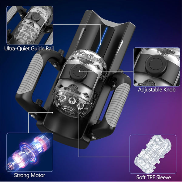 Rocket Launcher  PRO hands free Blowjob machine stroker