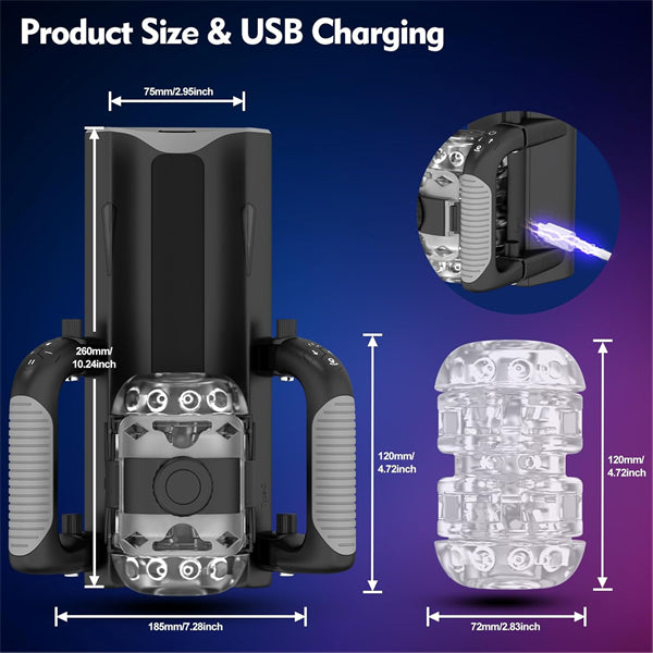 Rocket Launcher  PRO hands free Blowjob machine stroker