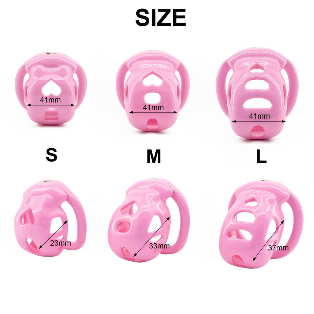 S M and L heart-detail cage dimensions with 41 mm width