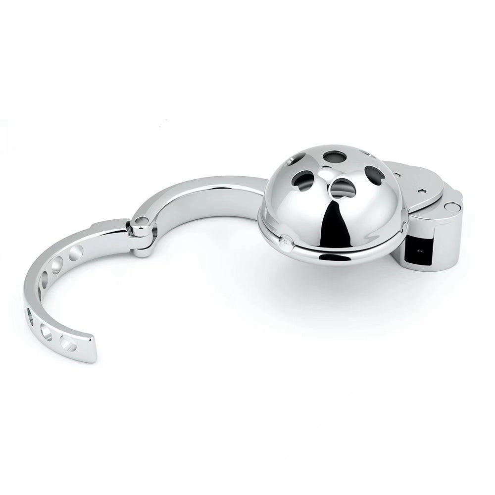 ZC-195 heart-pattern dome chastity cage with adjustable ring open