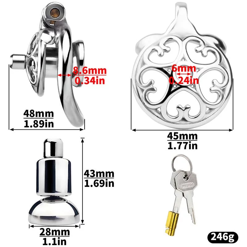 LKM-042 heart-pattern flat cage accessory configurations