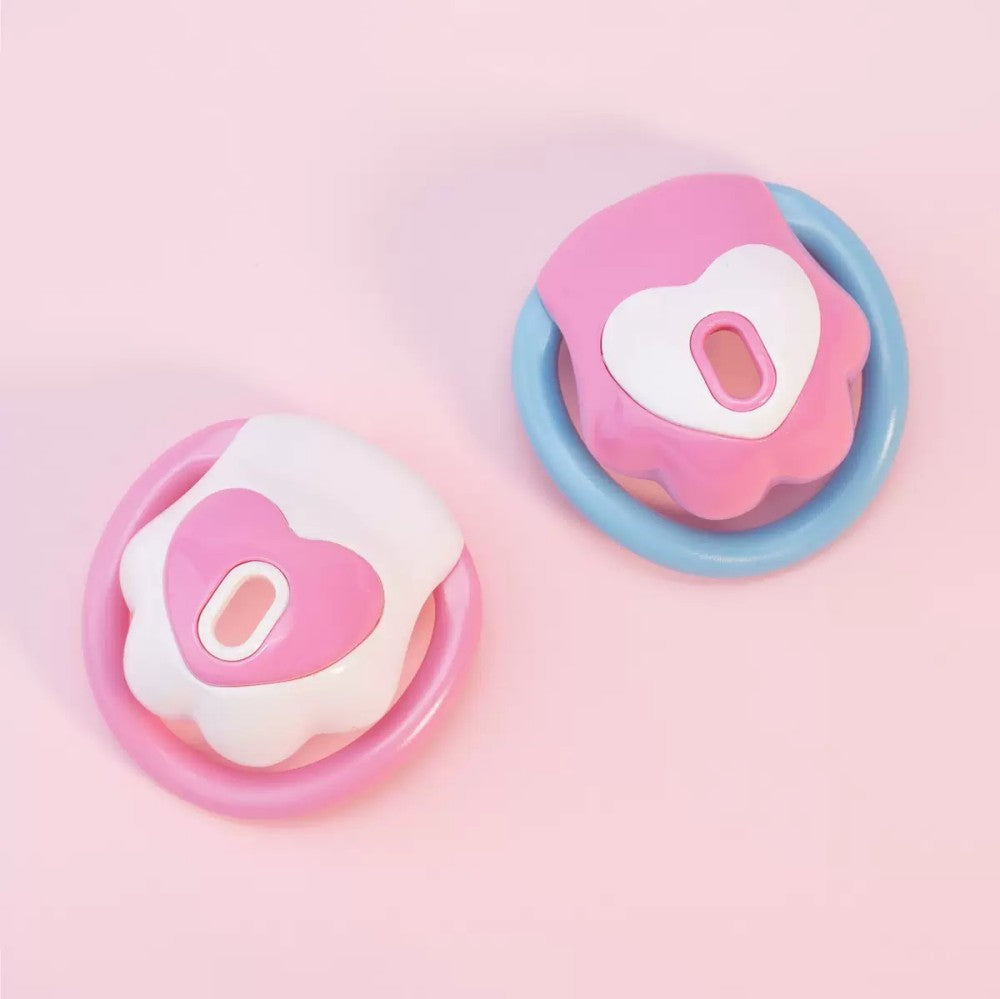 Heart paw chastity locks in pink white and blue combinations