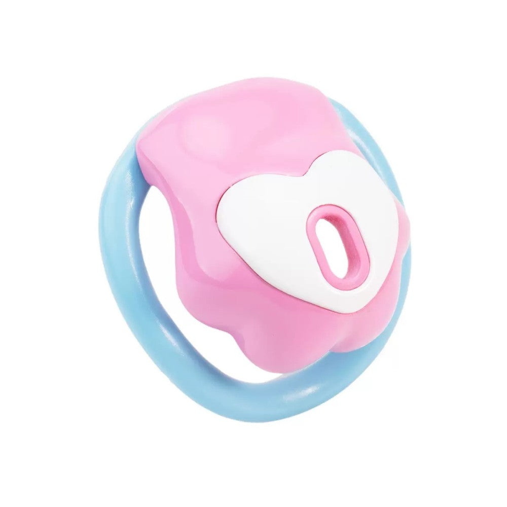 Heart paw chastity lock with pink and white ring combination