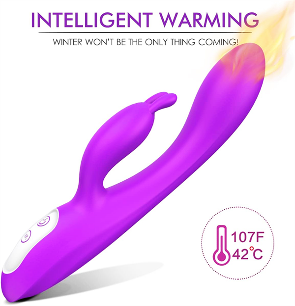 Heating Rabbit Vibrator Purple