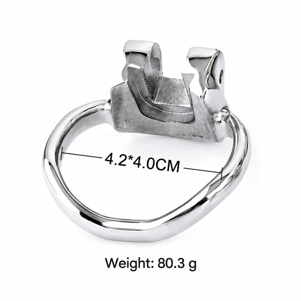 Holy Trainer V1 stainless steel base ring with a 42 x 40 mm internal opening and an 80.3 g weight label
