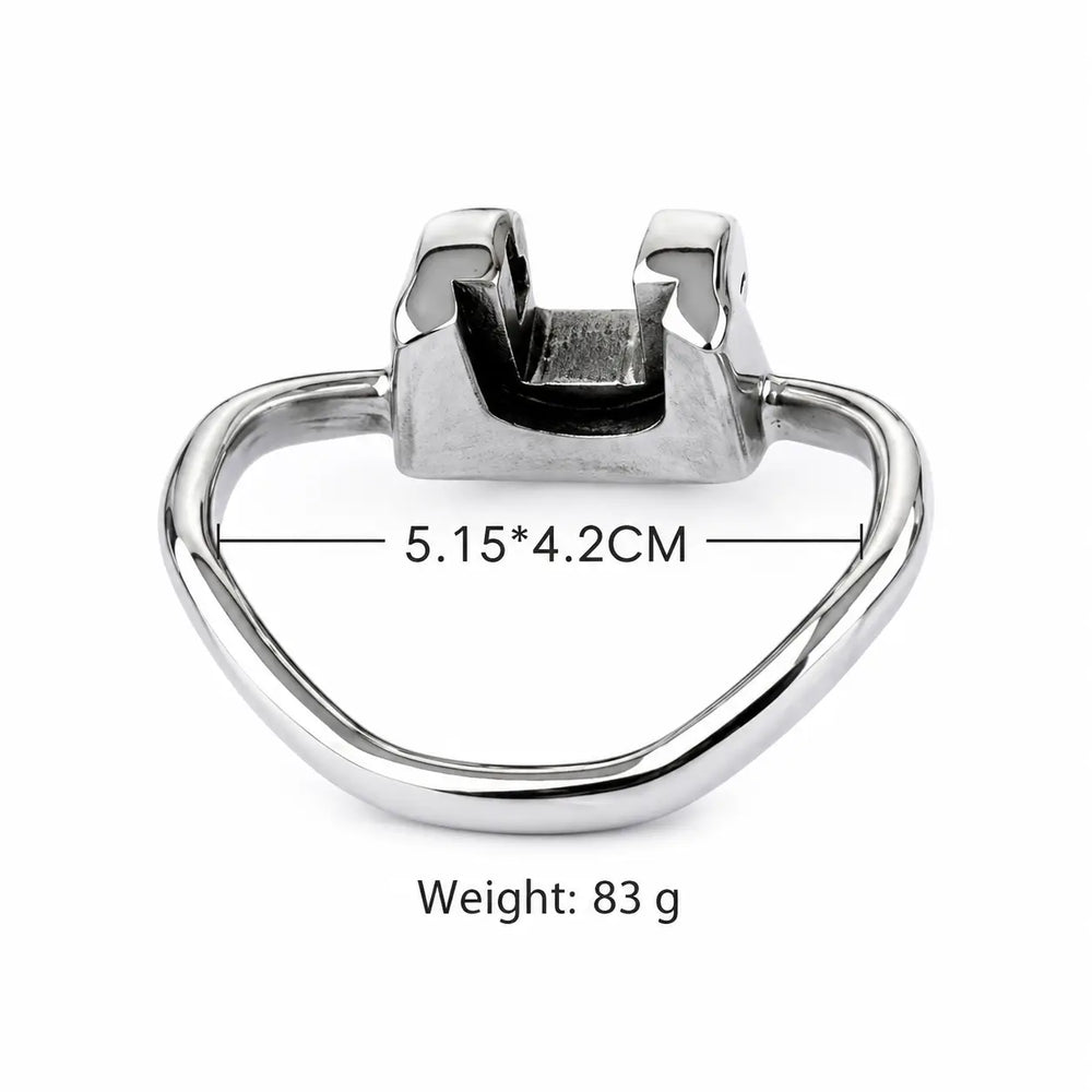 Holy Trainer V1 stainless steel base ring with a 51.5 x 42 mm internal opening and an 83 g weight label
