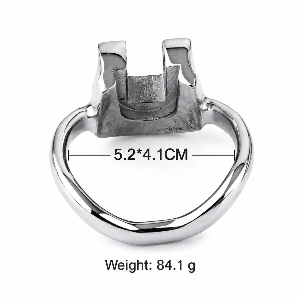 Holy Trainer V1 stainless steel base ring with a 52 x 41 mm internal opening and an 84.1 g weight label
