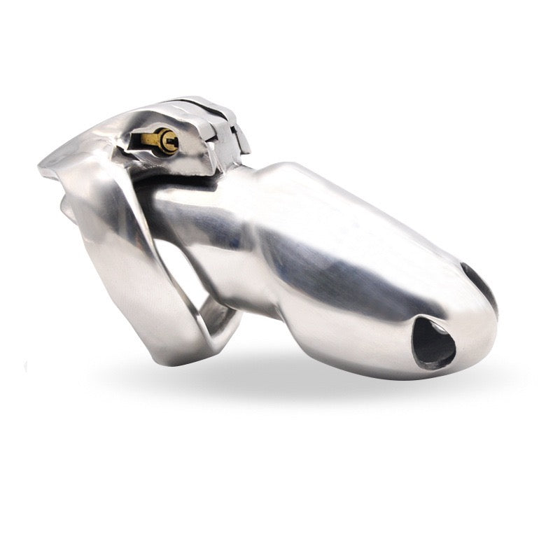 Holy Trainer V2 Max stainless steel chastity cage with 63 mm cage length