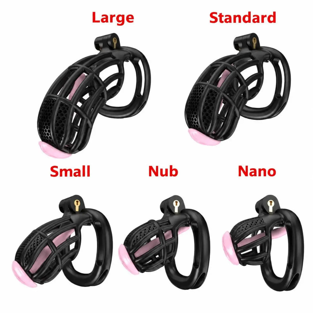Black honeycomb resin cage in Large, Standard, Small, Nub and Nano lengths
