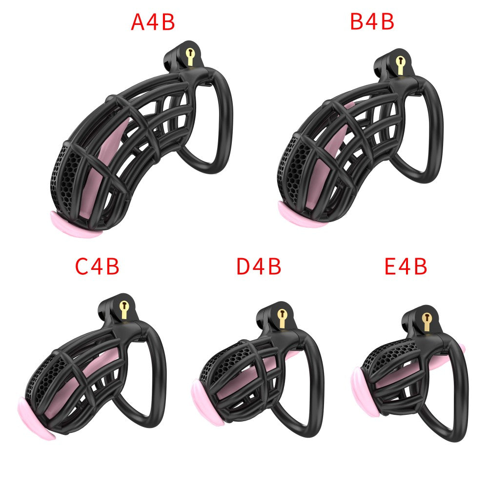 Black A4 to E4 honeycomb cage size comparison