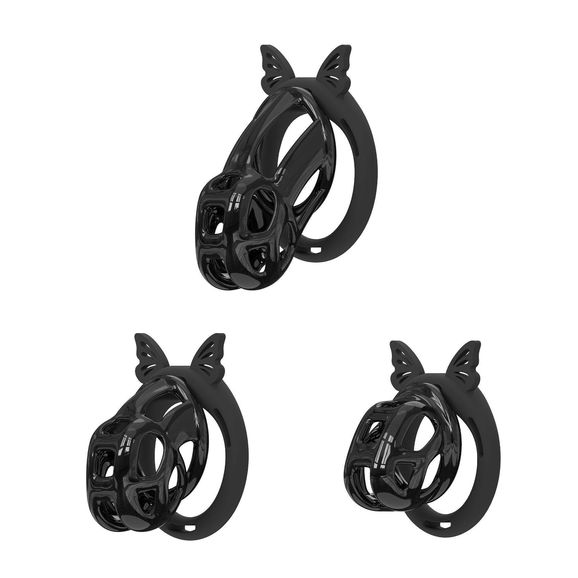 Hidden Cobra Chastity Cage With Silicone Ring
