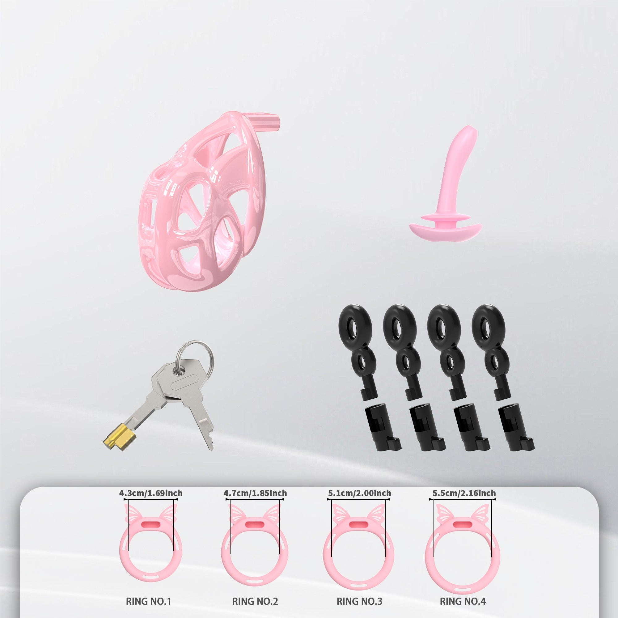 Hidden Cobra Chastity Cage With Silicone Ring