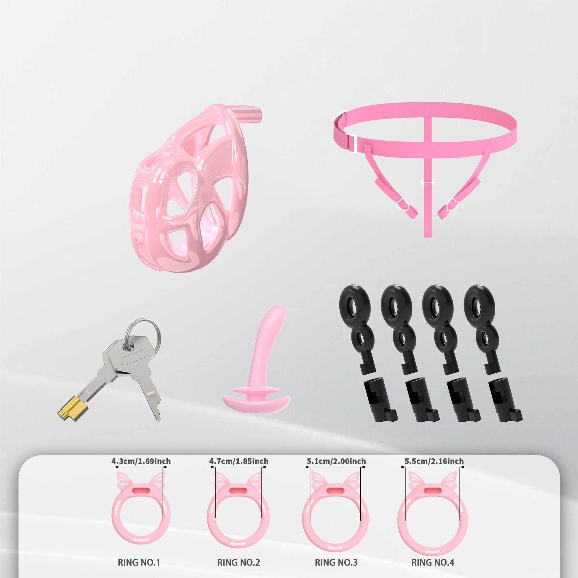 Hidden Cobra Chastity Cage With Silicone Ring