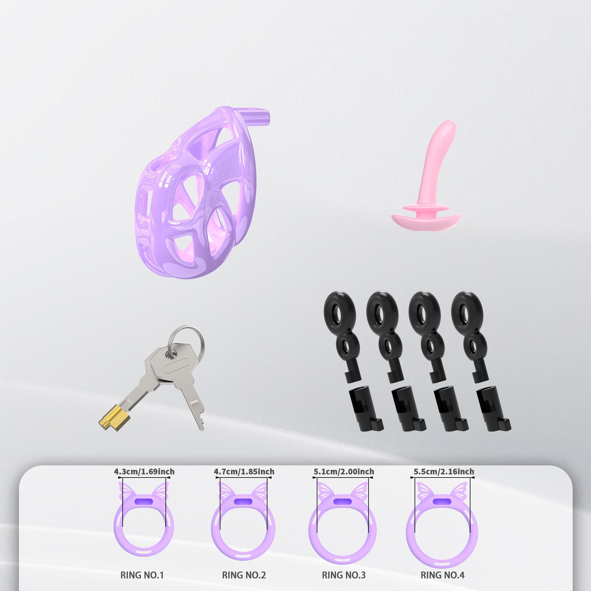Hidden Cobra Chastity Cage With Silicone Ring