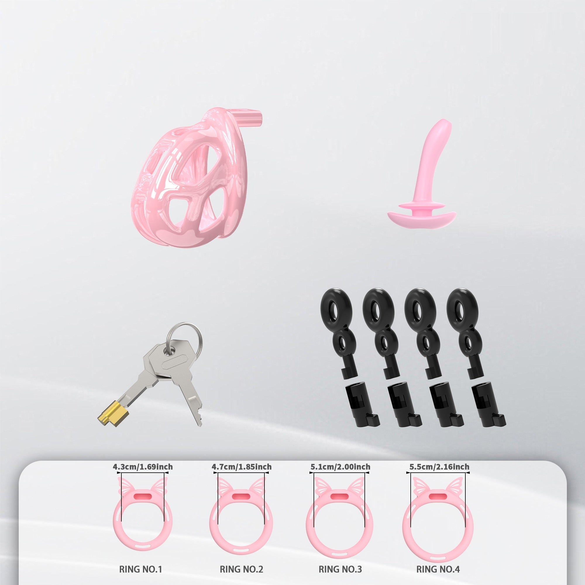 Hidden Cobra Chastity Cage With Silicone Ring