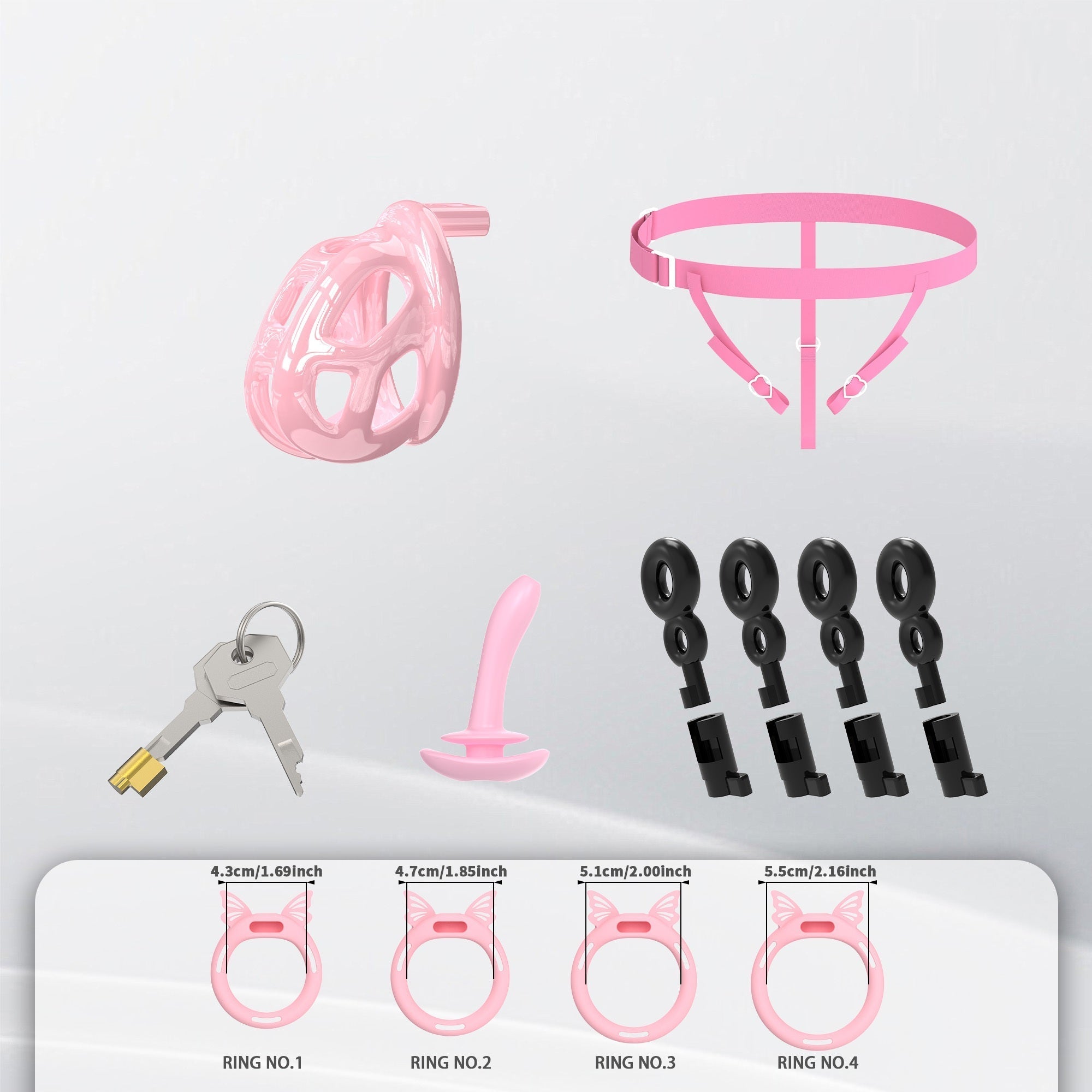 Hidden Cobra Chastity Cage With Silicone Ring