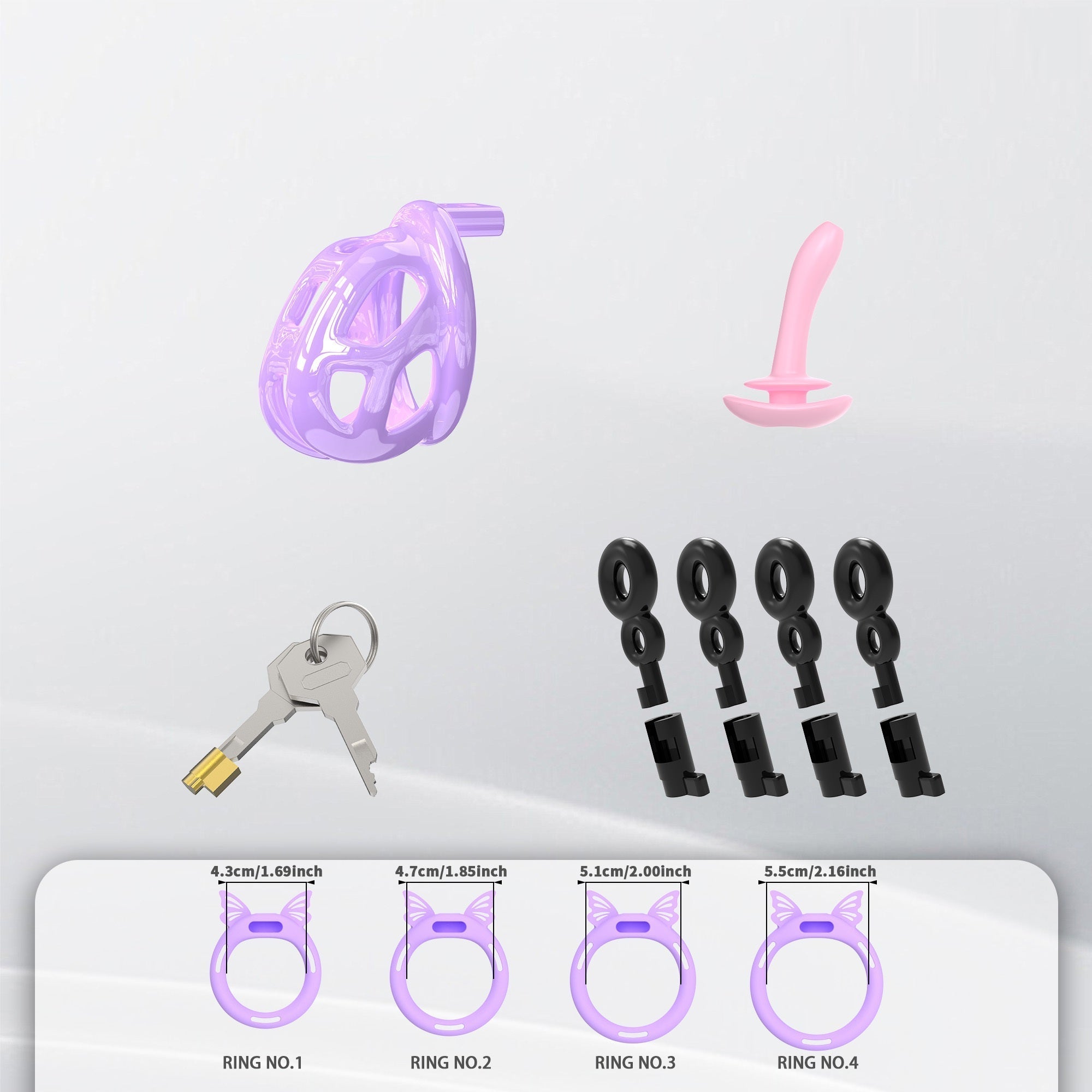 Hidden Cobra Chastity Cage With Silicone Ring