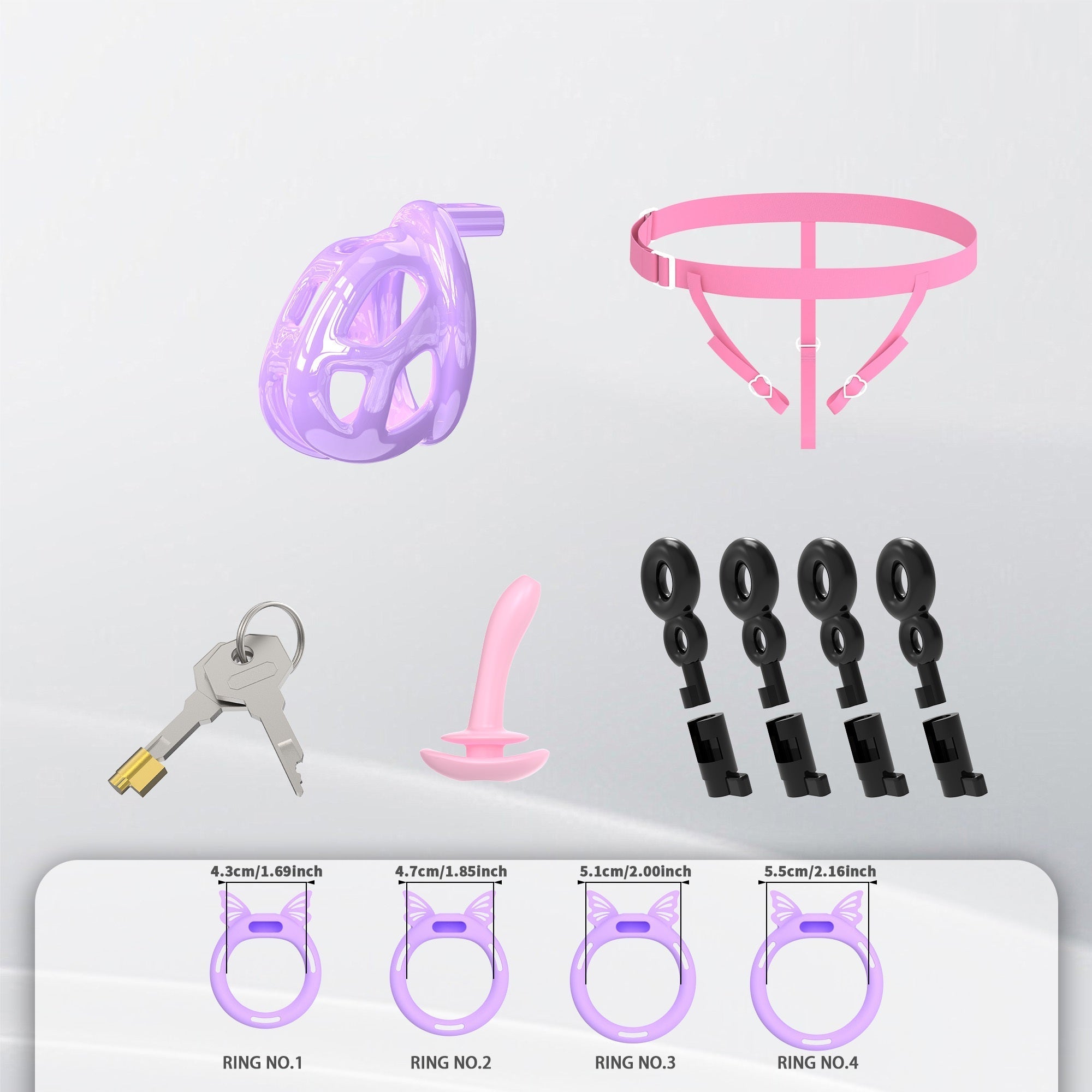 Hidden Cobra Chastity Cage With Silicone Ring