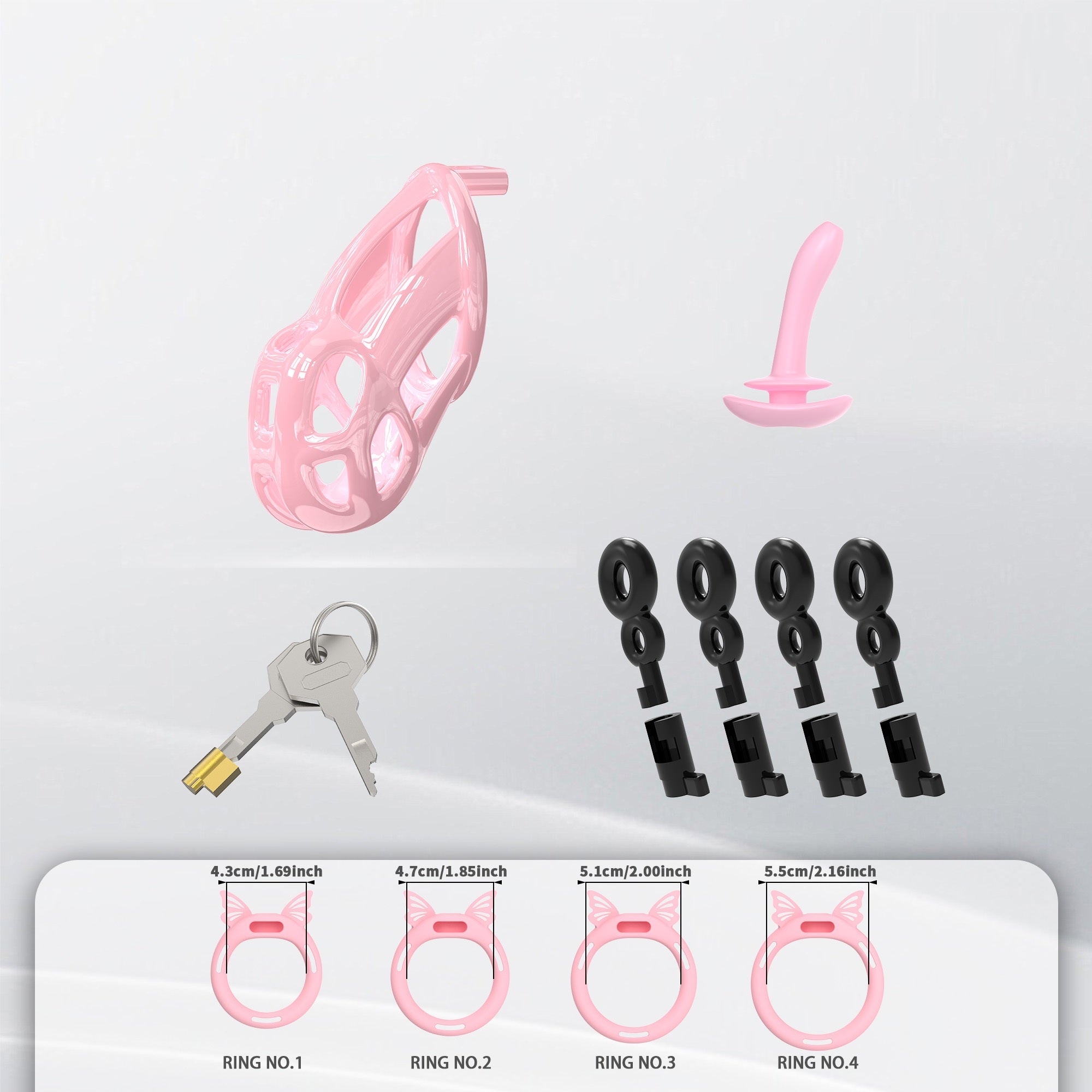 Hidden Cobra Chastity Cage With Silicone Ring