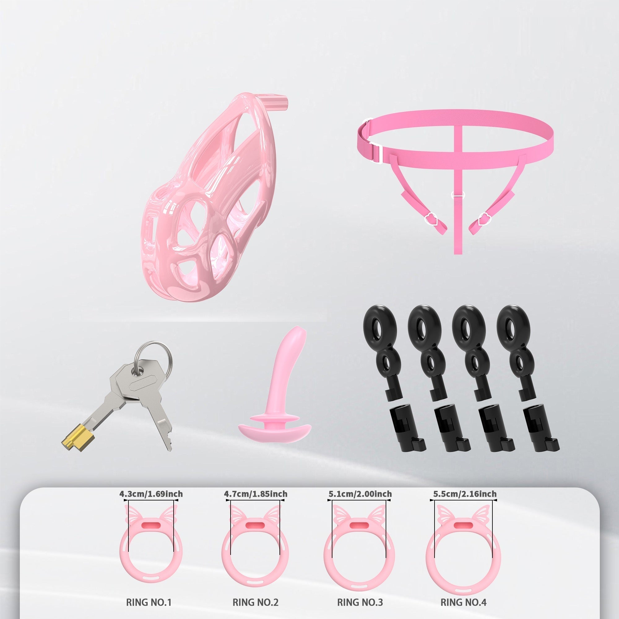 Hidden Cobra Chastity Cage With Silicone Ring