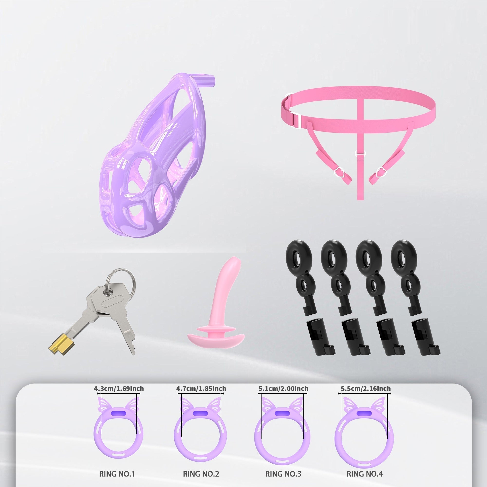 Hidden Cobra Chastity Cage With Silicone Ring