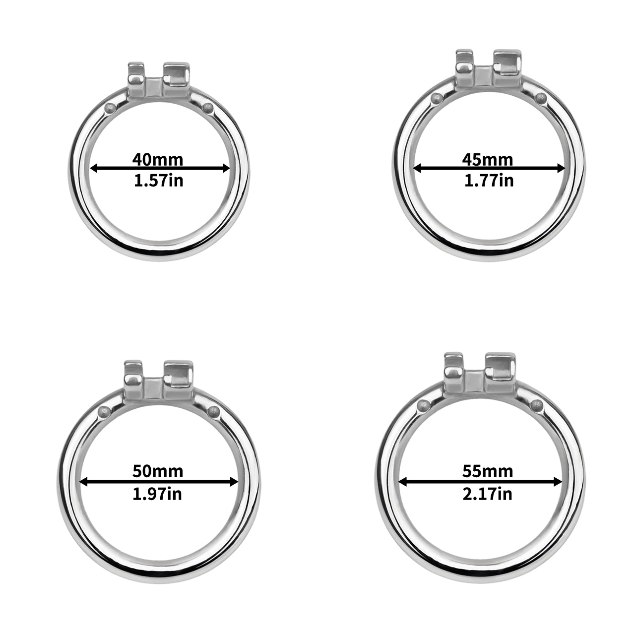JTS S222 circular base rings in four selectable internal diameters: 40, 45, 50 and 55 mm