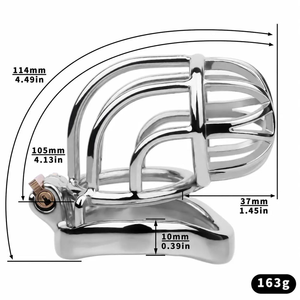 JTS S222 curved-ring cage side diagram showing a 114 mm overall outer curved measurement and 10 mm ring height