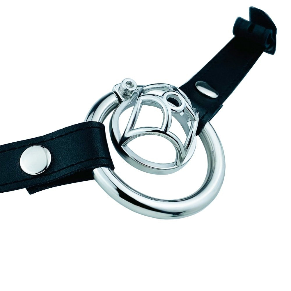 Angled view of the JTS S237 cage with an attached black waist strap