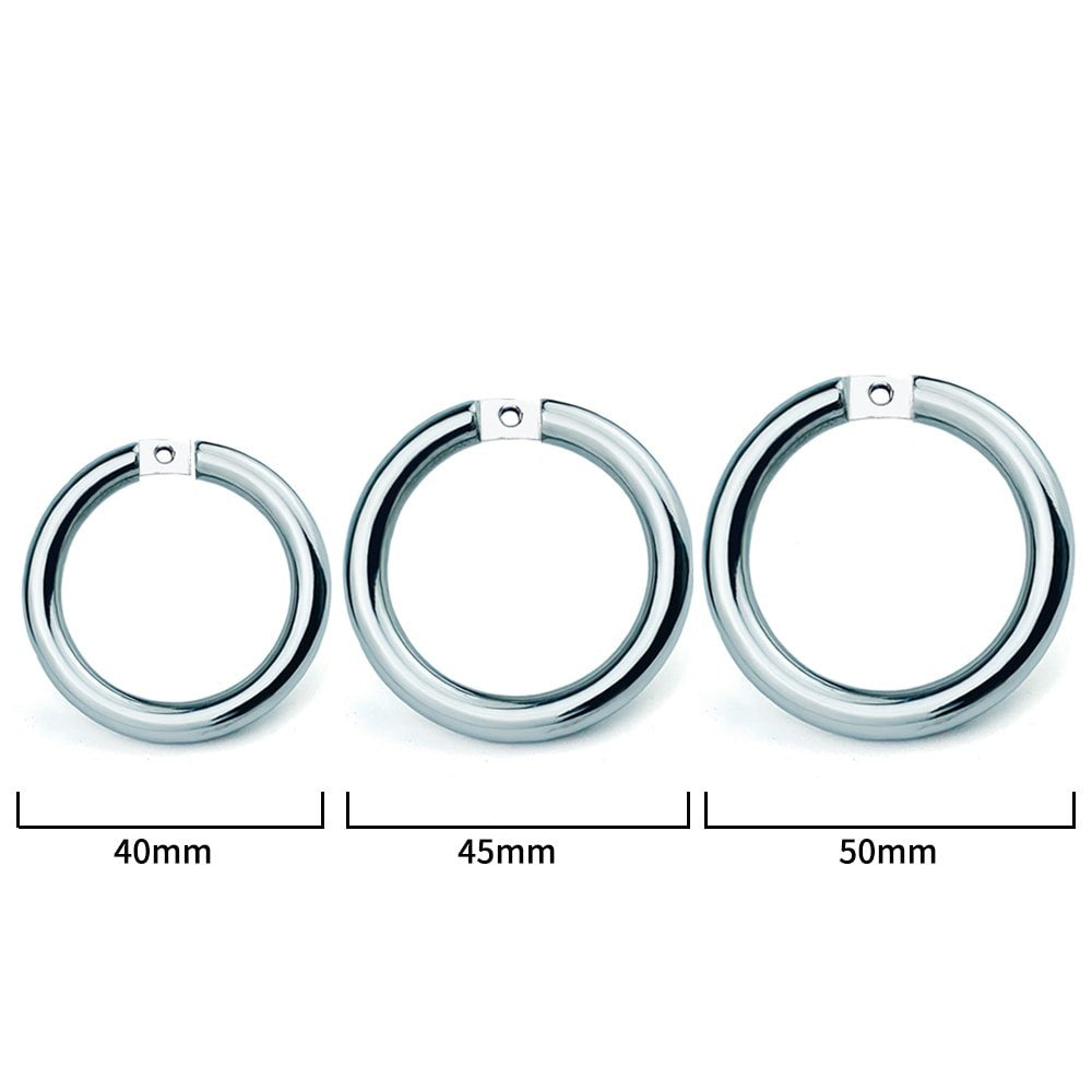 Three circular S237 back rings labeled 40, 45 and 50 mm