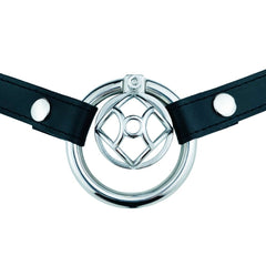 Front view of the JTS S237 cage with the waist strap extending from both sides