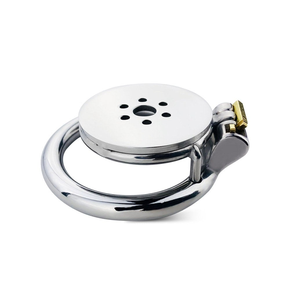 Side angle of the JTS S239 flat cage with circular base ring and raised front plate
