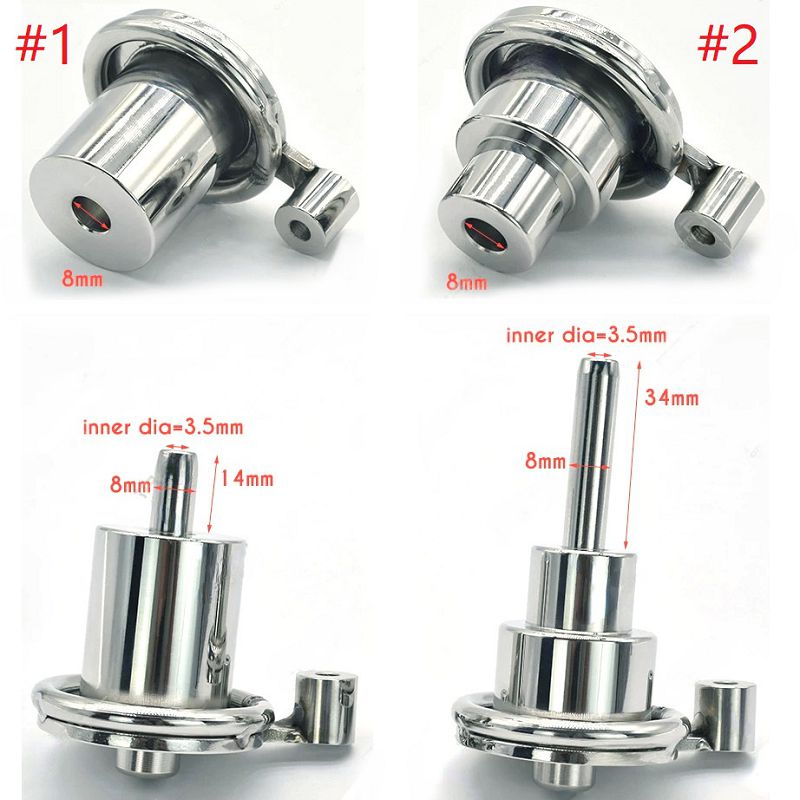 Urethral insert dimensions for LKM-074 Style 1 and Style 2