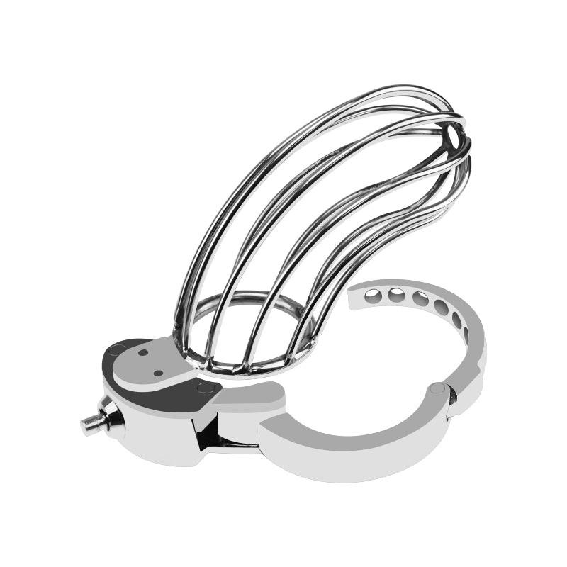 Angled view of ZC-069 curved cage and hinged adjustable ring