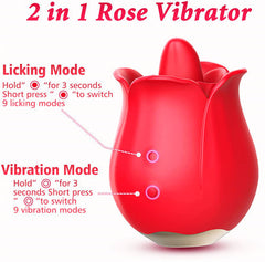 9 Vibrating Clitoris & Nipple Stimulation Rose Toy Barbara