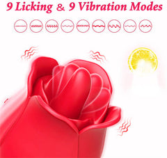 9 Vibrating Clitoris & Nipple Stimulation Rose Toy Barbara