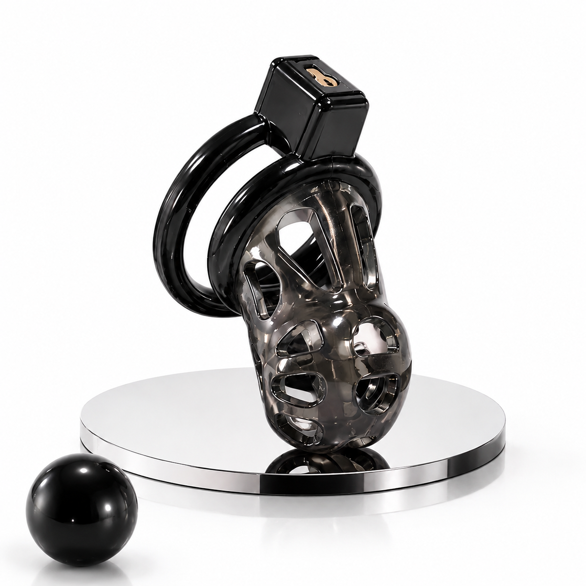 Flexible Silicone and ABS Vented Chastity Cage