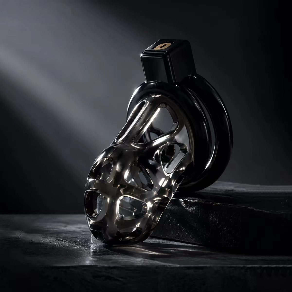 Flexible Silicone and ABS Vented Chastity Cage