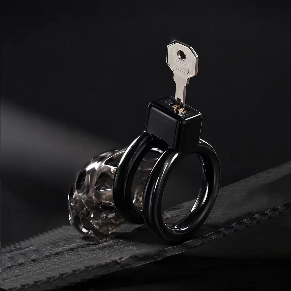 Flexible Silicone and ABS Vented Chastity Cage