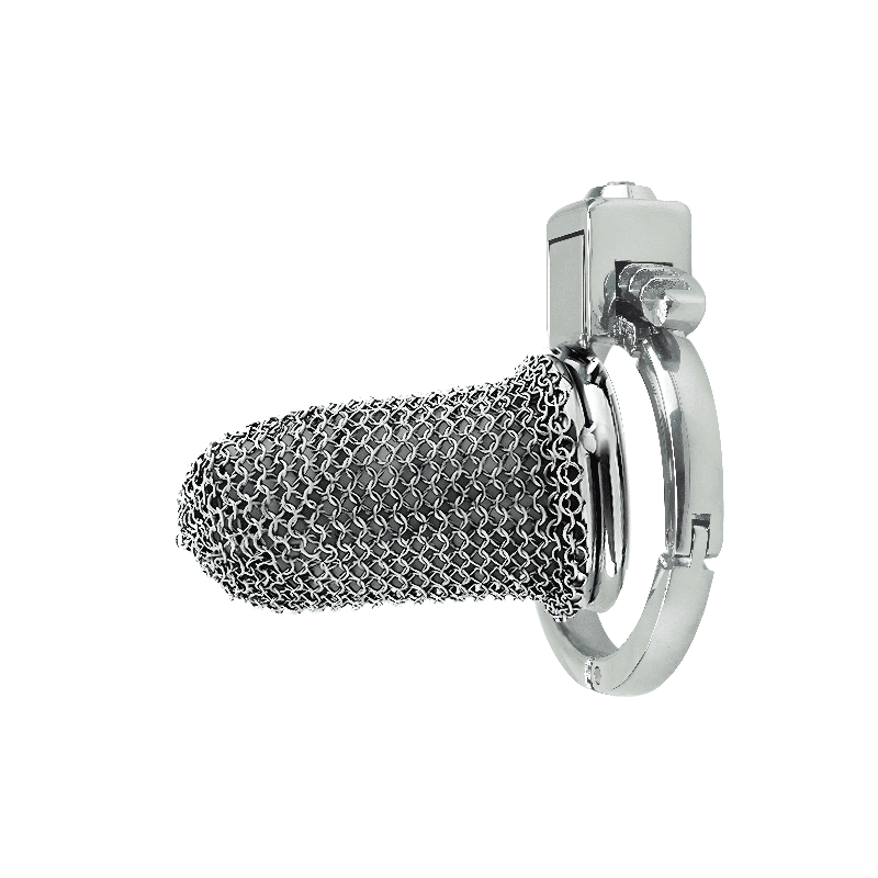 lightweight chainmail metal cage front view
